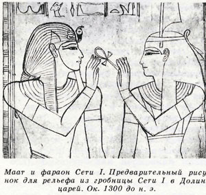 Маат и фараон Сети I. Гробница фараона Сети I в долине царей.