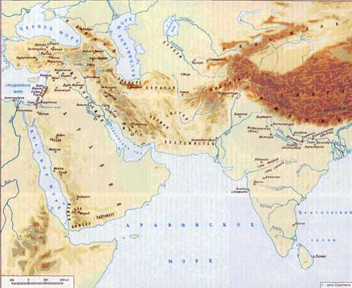 Карта древней Азии